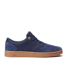 Supra Mens CHINO COURT Midnight/gum Low Top Shoes | CA-53695